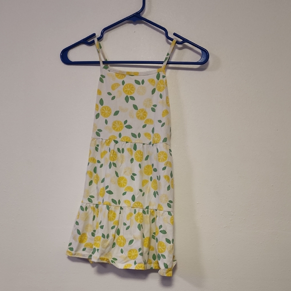 Cat & Jack Yellow and Green Patterned Dress